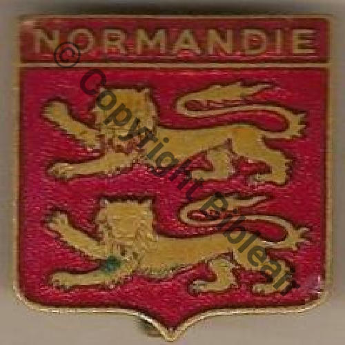 NN 1944+ REGIMENT CHASSE NORMANDIE  FRAISSE DEMEY Bol Dos lisse Email 24.5x30.5mm 150Eur06.06 